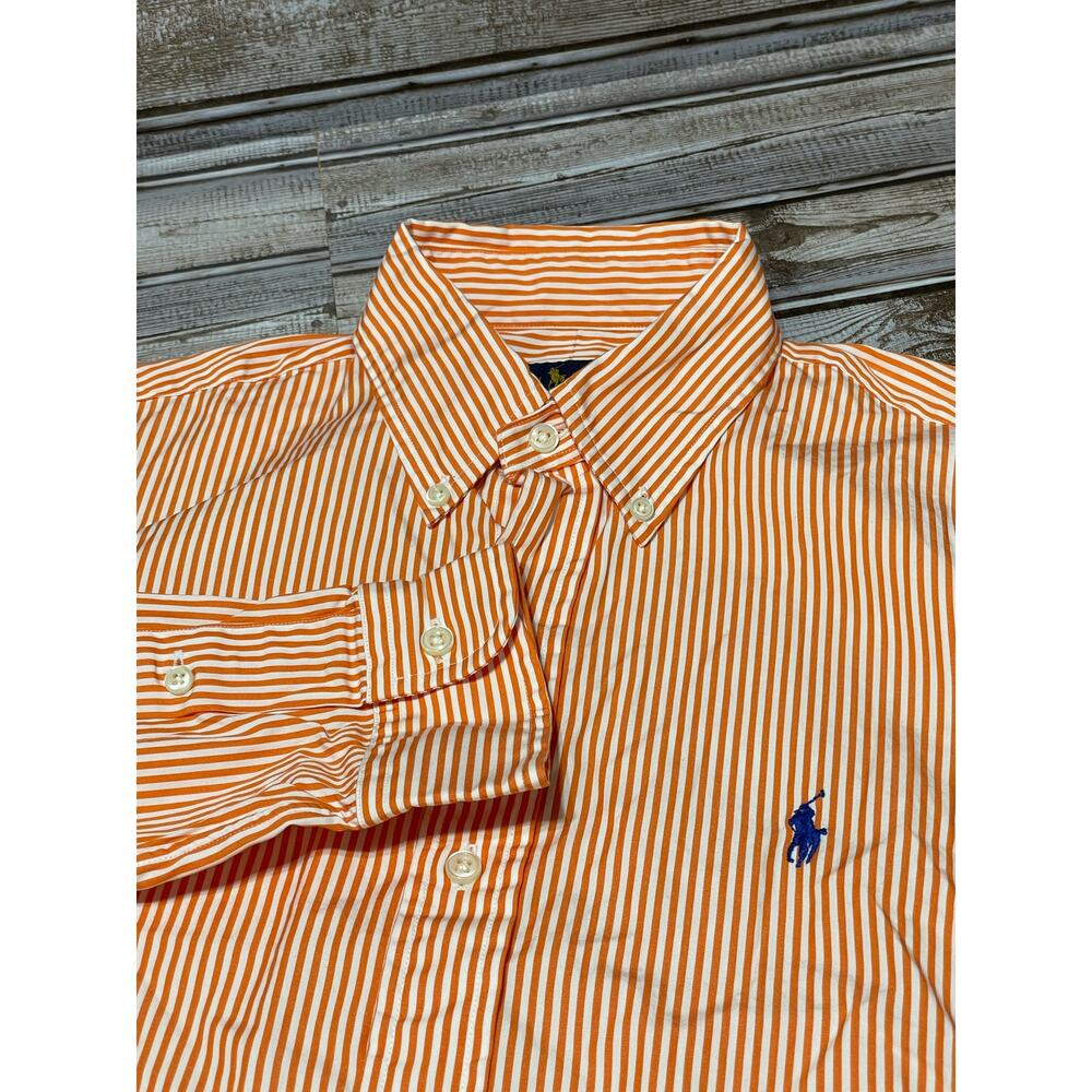 Ralph Lauren Orange Striped Dress Shirt